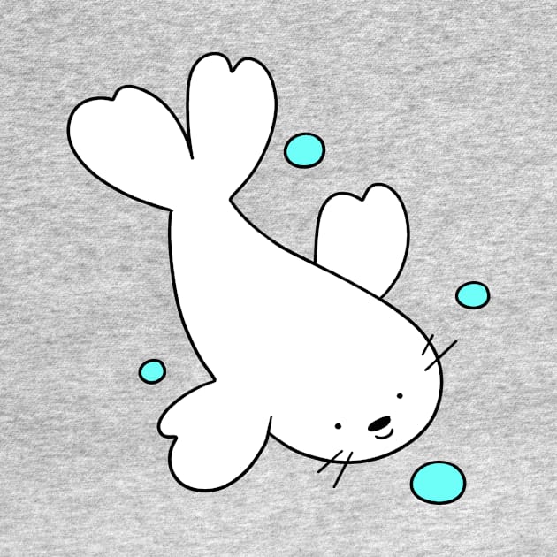 Swimming Baby Harp Seal by saradaboru